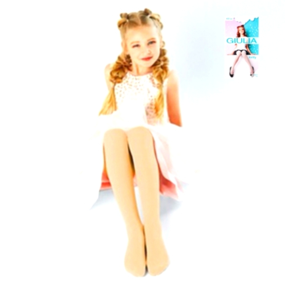 Giulia Kids And  Preteen Tights  Gold Yellow Moon